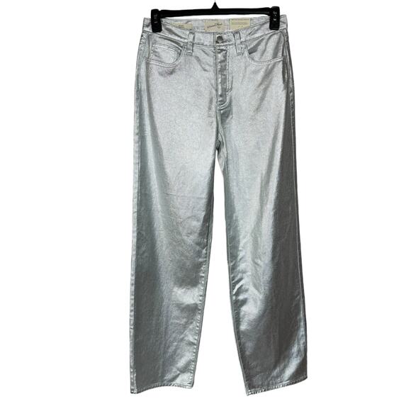 Universal Thread Denim - Universal Thread SZ 4R 90's Baggy Jeans Shiny Silver Hi-Rise 100% Cotton New